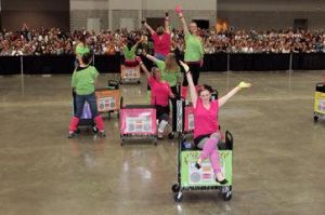 Gettysburg College's drill team in sync at the American Library Association's world championships. (Credit: Curtis Compton, Cognotes, American Library Association)